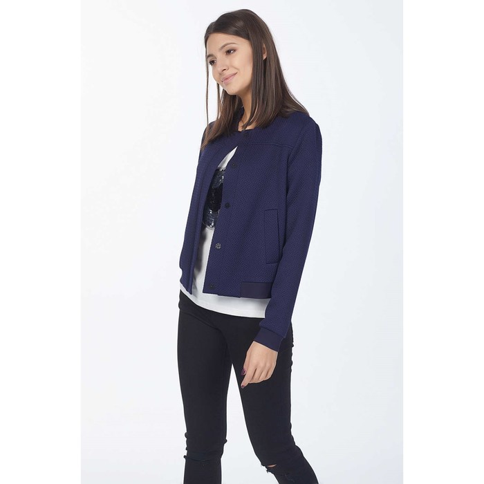 Бомбер женский, размер 44, цвет тёмно-синий 302.1-08