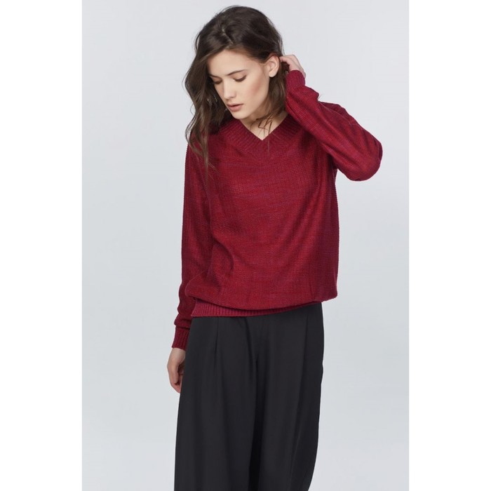 Джемпер женский, размер 42, цвет меланж ягодный 9205-09