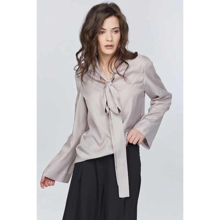 Блуза женская, размер 48, цвет серо-бежевый 271-07