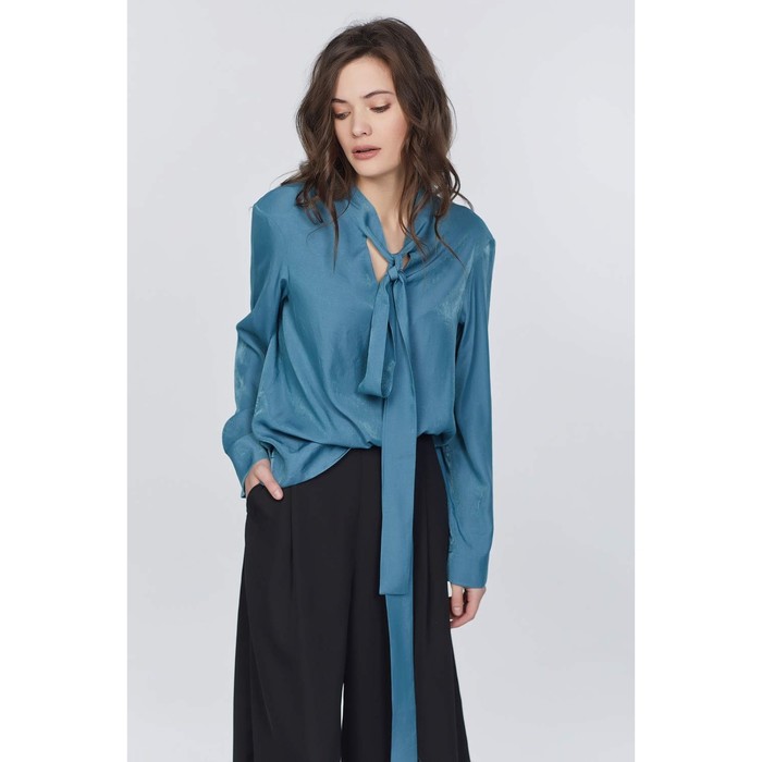 Блуза женская, размер 42, цвет синий  271-10