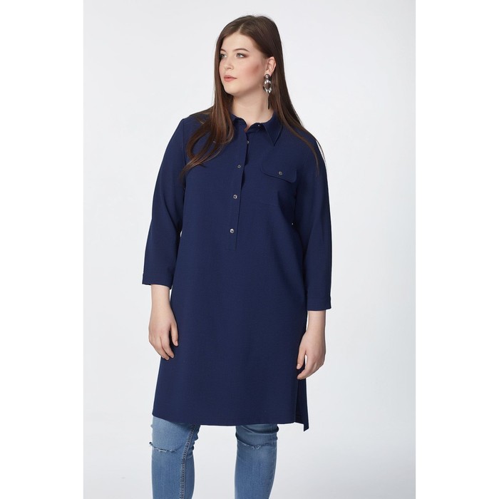 Туника женская, размер 50, цвет тёмно-синий 2-122-08