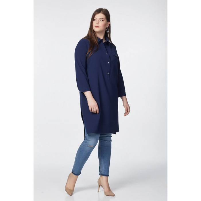 Туника женская, размер 50, цвет тёмно-синий 2-122-08