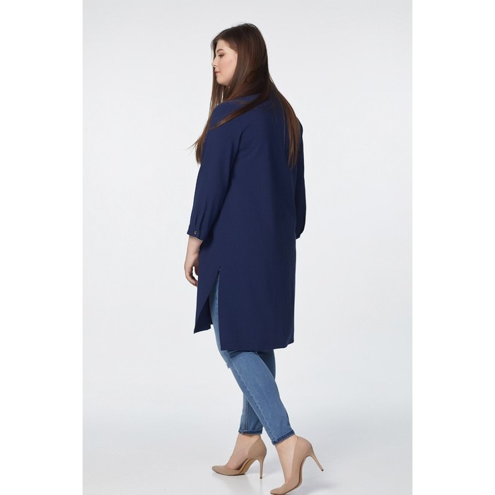 Туника женская, размер 54, цвет тёмно-синий 2-122-08