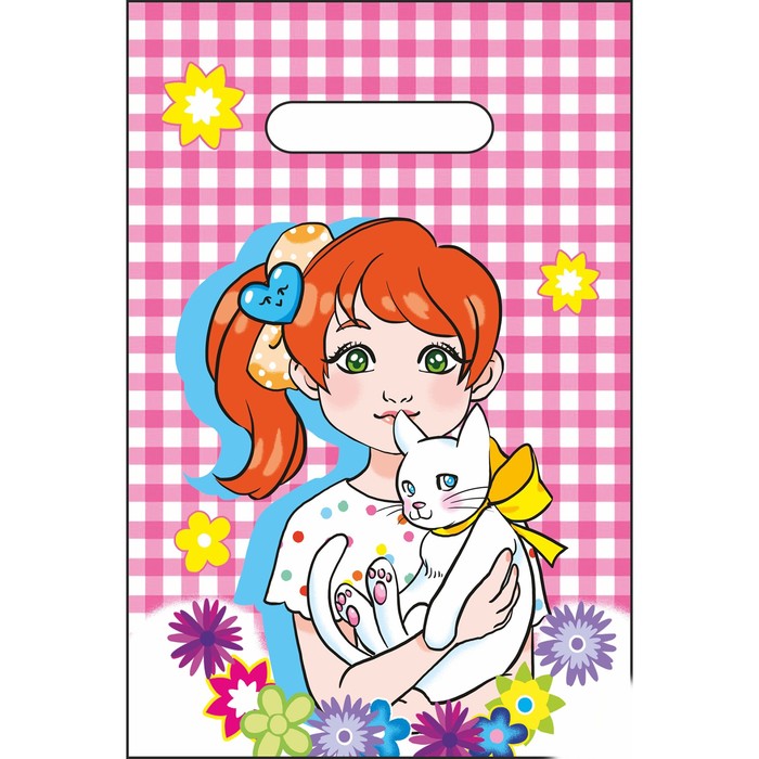 Пакет "Алиса", полиэтиленовый с вырубной ручкой, 20 х 30 см, 30 мкм