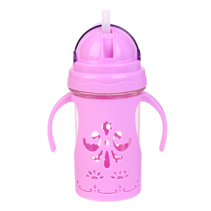 Поильник детский с трубочкой, 330 мл, от 9 мес., цвета МИКС