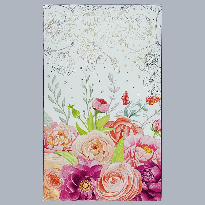 Пакет подарочный "Весенний", с клеевым клапаном, 17 х 22/5 см, 35 мкм