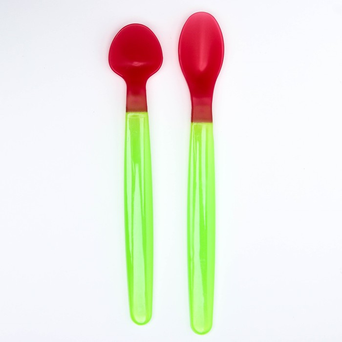 Набор ложек детских термочувствительных для кормления, от 5 мес., 2 шт., цвета МИКС