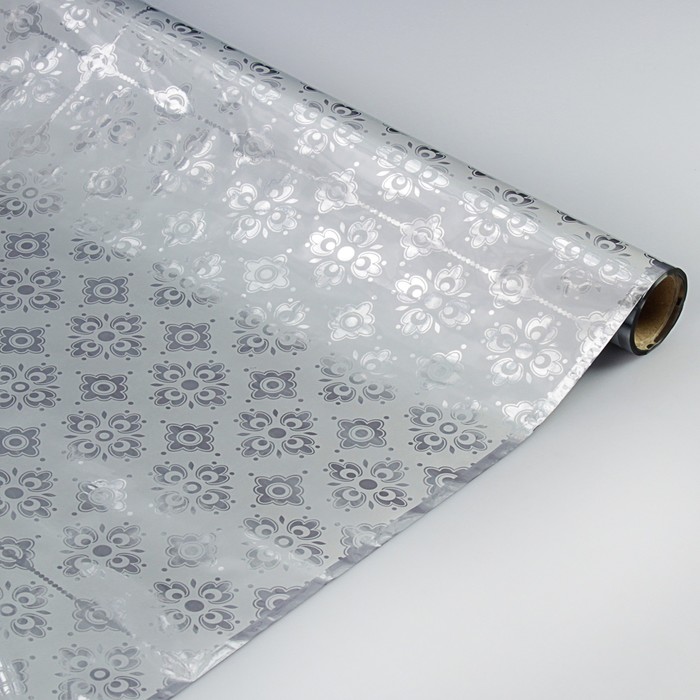 Пленка для цветов "Эстель", серебристая,  0,7 х 10 м, 20 мкм