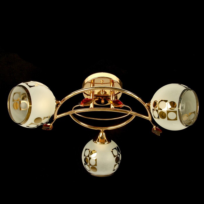 Люстра "Классика" 3x60Вт E27 золото 48х48х24см.