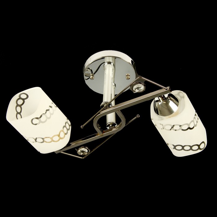 Люстра "Асами" 2x40Вт E27 хром-черный