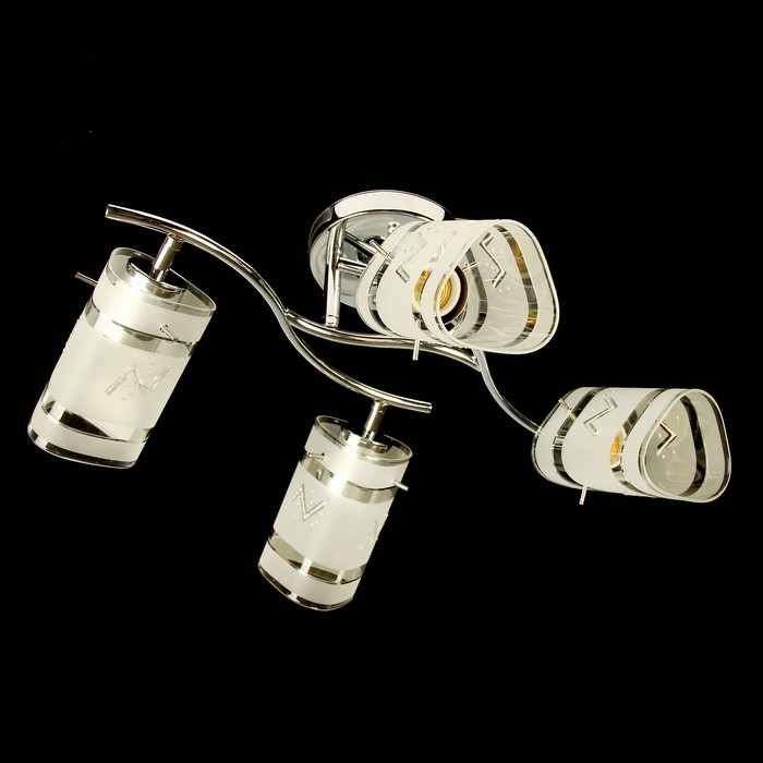 Люстра "Элегия" 4x60Вт  E27 хром 45х45х26см.