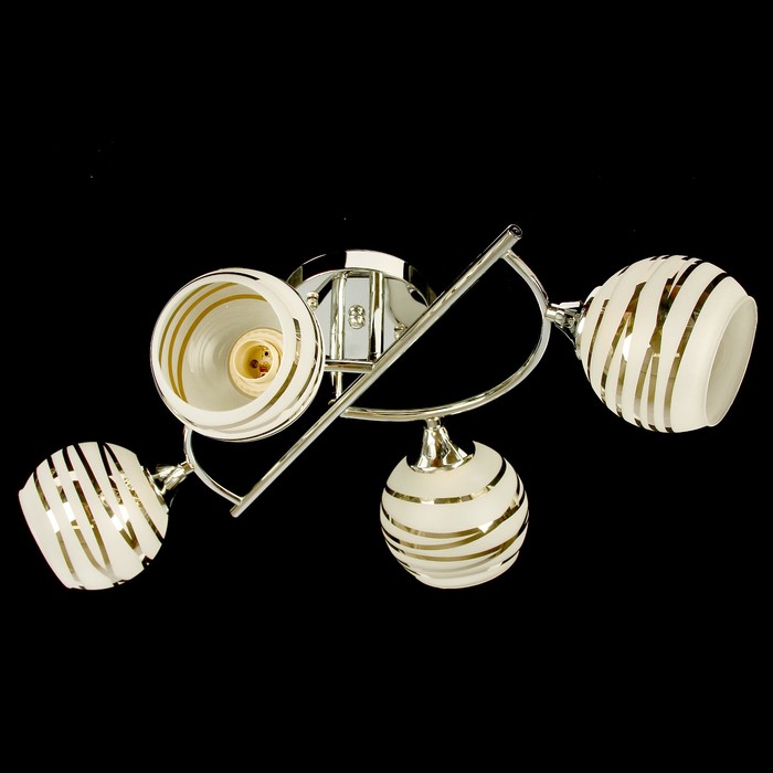 Люстра "Космос" 4x60Вт  E27 хром 56х56х24см.