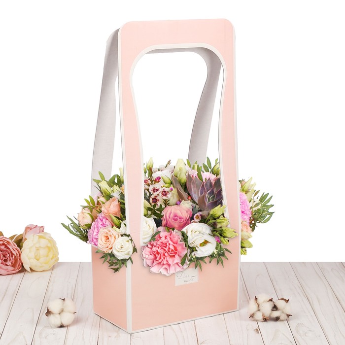 Сумочка для цветов «Нежность», 23 х 45 х 13 см