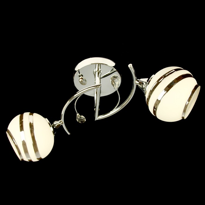 Люстра "Космос" 2x60Вт E27 хром 46х46х22см.