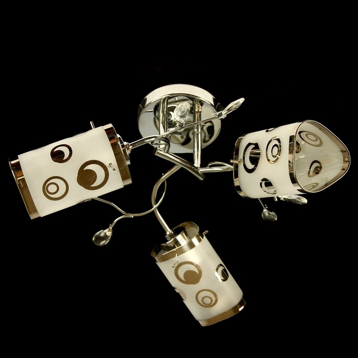 Люстра "Элегия" 3x60Вт E27 хром 44х44х24см.