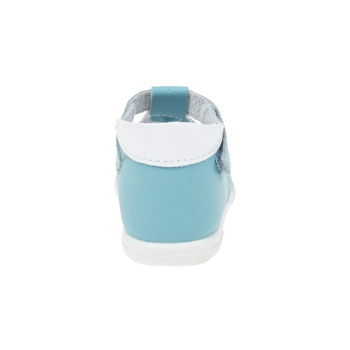 Туфли летние ясельные арт. 17-214-4 (голубой/белый) (р. 18)