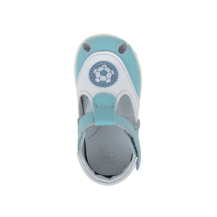 Туфли летние ясельные арт. 17-214-4 (голубой/белый) (р. 18)