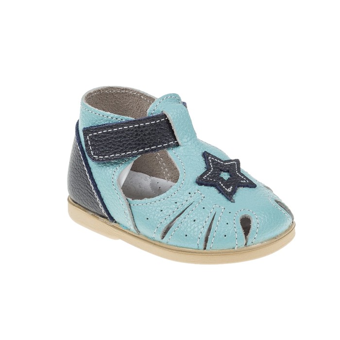 Туфли летние ясельные арт. 13-215-2 (синий/голубой) (р. 19,5)
