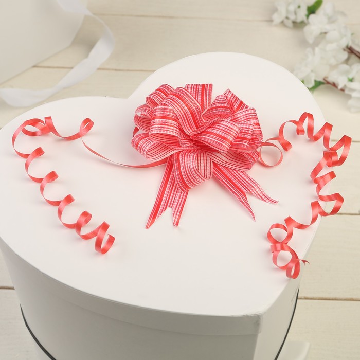 Бант-шар №1,8 тонкие полосы, красный