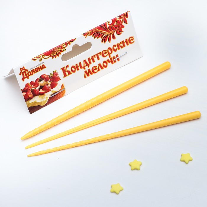 Набор для моделирования кондитерских украшений 3 шт 13х1,5х0,5 см