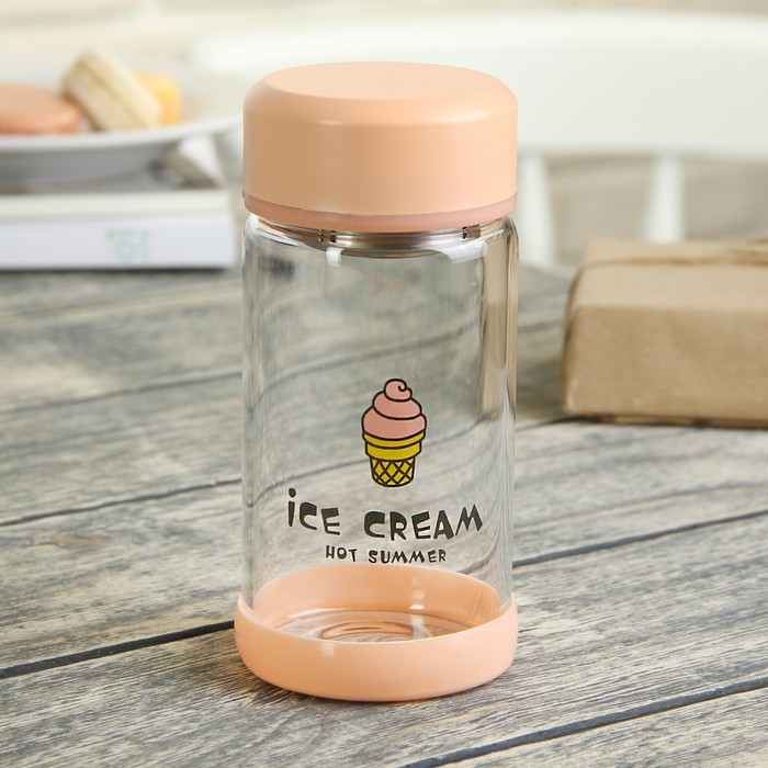 Бутылка 300 мл "Холодок", металлическое сито, рисунок и цвета МИКС