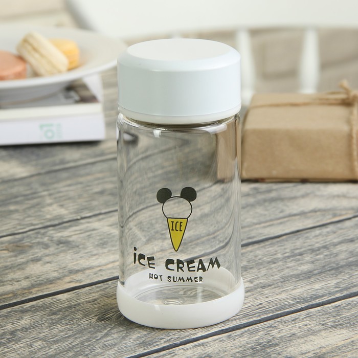 Бутылка 300 мл "Холодок", металлическое сито, рисунок и цвета МИКС