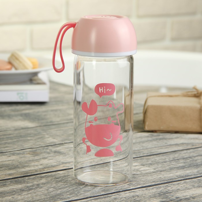 Бутылка 420 мл "Буренка", рисунок МИКС