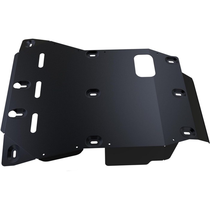 Защита картера и КПП АвтоБРОНЯ для Toyota Land Cruiser 76 (V - 4.5d) 2010-2015, крепеж в комплекте, сталь, 2 мм, 111.05757.1