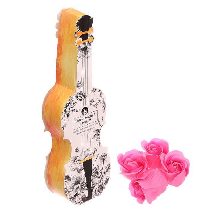 Мыльные лепестки в коробке-скрпике "Самой милой и нежной", 7 шт.