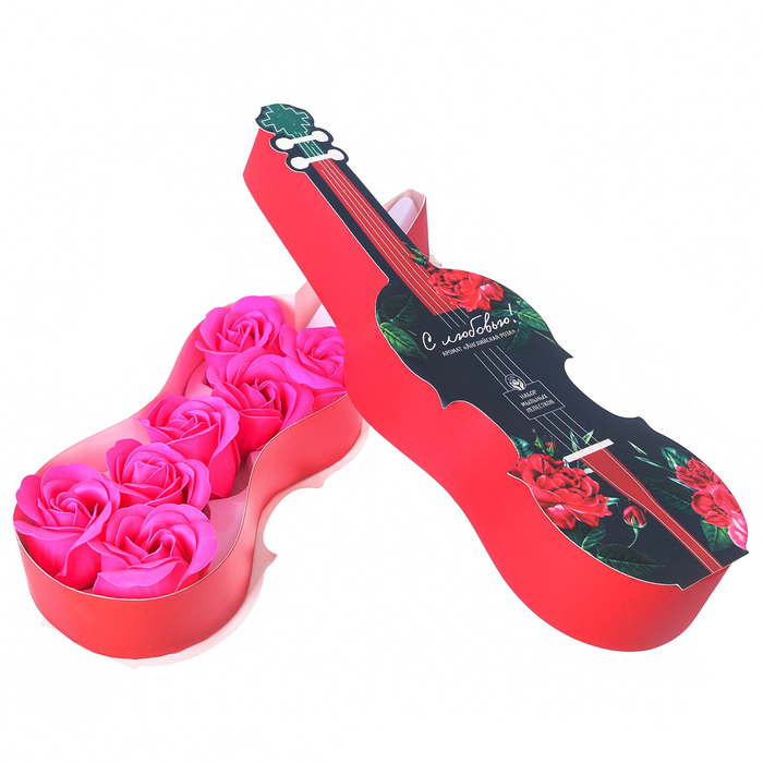 Мыльные лепестки в коробке-скрпике "С любовью!", 7 шт.