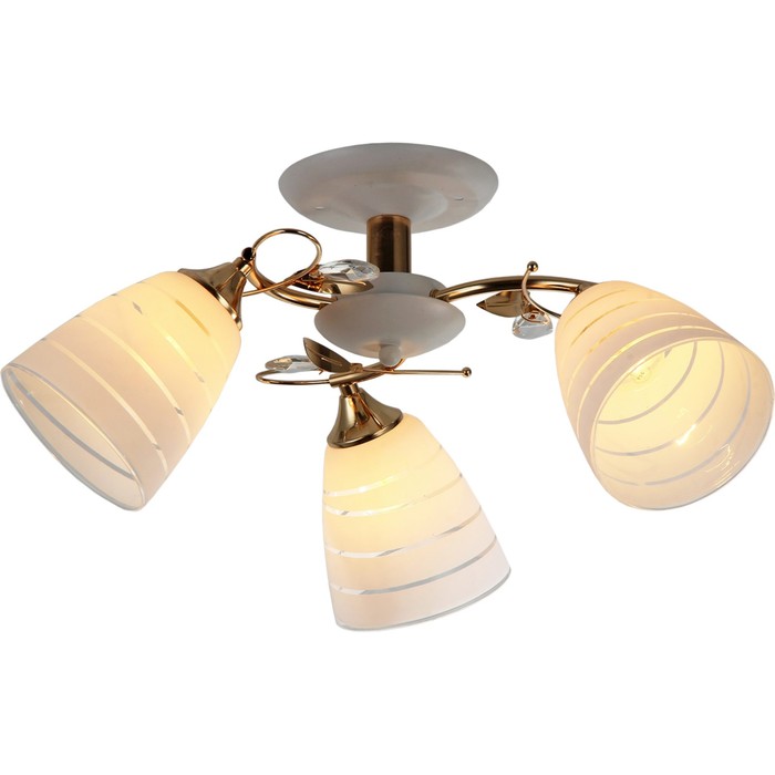 Люстра "Амадор" 3x60Вт E27 белый-золото