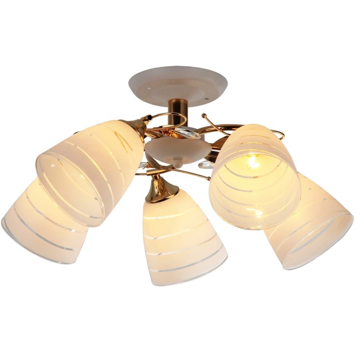 Люстра "Амадор" 5x60Вт E27 белый-золото