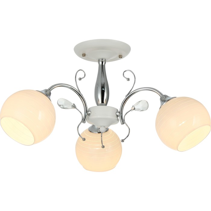 Люстра "Амандо" 3x60Вт E27 белый-хром