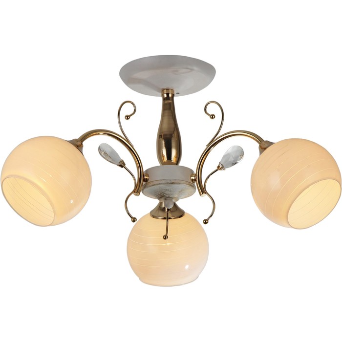 Люстра "Амандо" 3x60Вт E27 белый-золото