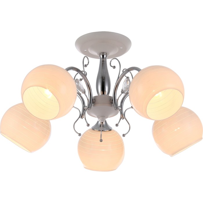 Люстра "Амандо" 5x60Вт E27 белый-хром