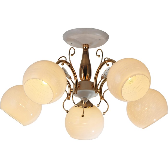 Люстра "Амандо" 5x60Вт E27 белый-золото