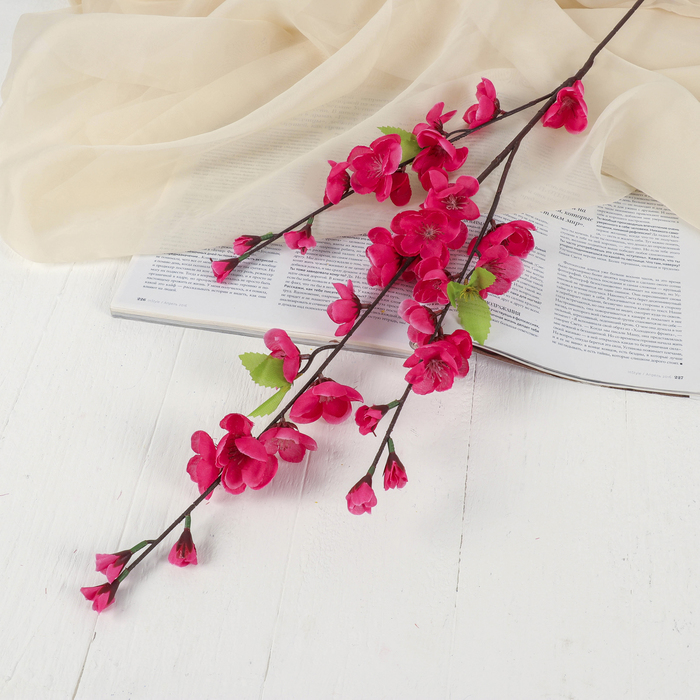 Цветы искусственные "Сакура нежность" 4*85 см, малиновый
