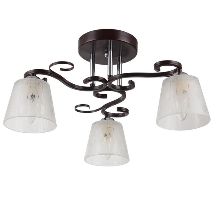 Люстра "Ансели" 3x60Вт E27 венге-хром