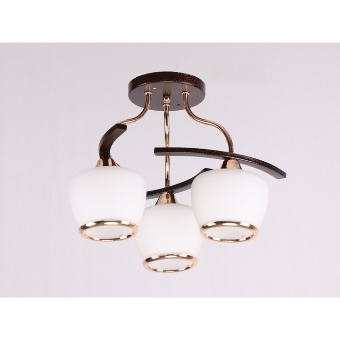 Люстра "Лаки" 3x60Вт E27 45x45x32см. венге