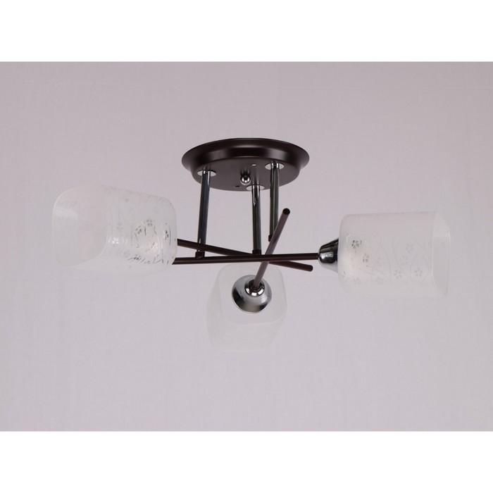 Люстра "Джози" 3x60Вт E27 34x34x19см. черный