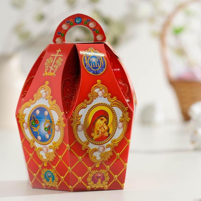 Подарочная коробка "Красная Пасха", 10.5 х 12.5 х 19 см