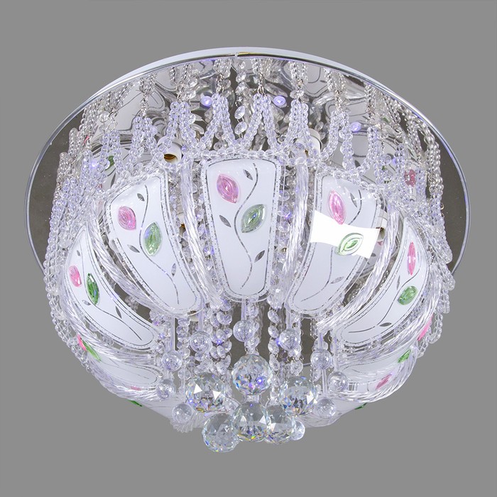 Люстра с ПДУ "Августина" 8 ламп E14 15Вт хром 50см.