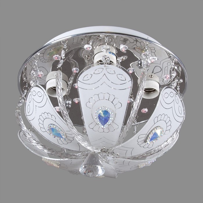 Люстра с ПДУ "Лиора" 4 лампы E27 15Вт хром 30см.