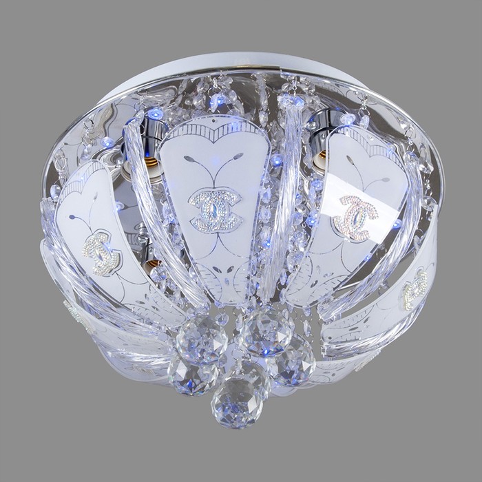 Люстра с ПДУ "Глория" 4 лампы E27 60Вт хром 35см.