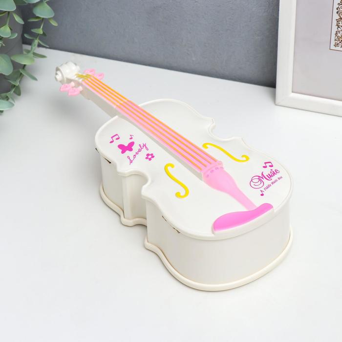 Шкатулка музыкальная механическая " Скрипка" МИКС 28х10,5х6,8 см