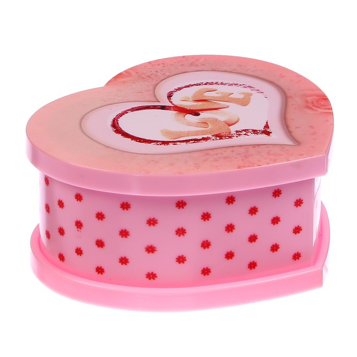 Шкатулка музыкальная механическая "Сердце. Love" 6,5х12,5х14,5 см