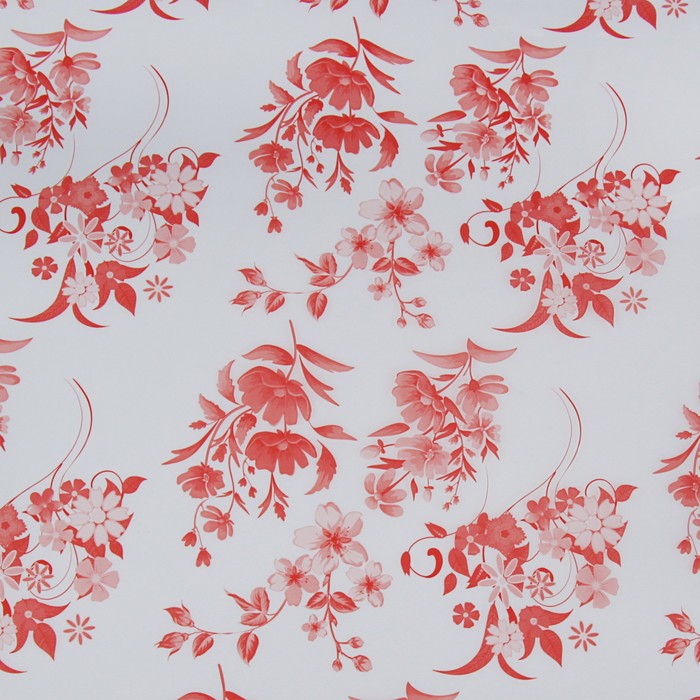 Пленка для цветов"Лондо", красный, 40 мкм, 0,72 х 7,5 м