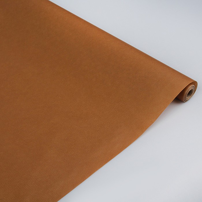 Бумага упаковочная крафт "Шоколадный коктейль", 40 г/м2, 0,7 х 10 м