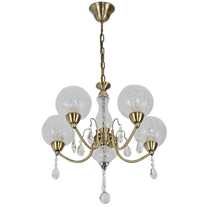 Люстра "Алфео" 5x60Вт E27 бронза