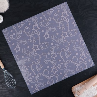 Коврик для нанесения рисунка на мастику 50х50 см "Звезды"